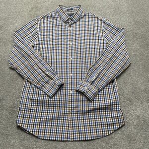 Banana Republic Shirt Adult XL Extra Large Multicolor Plaid Grant Cotton Mens